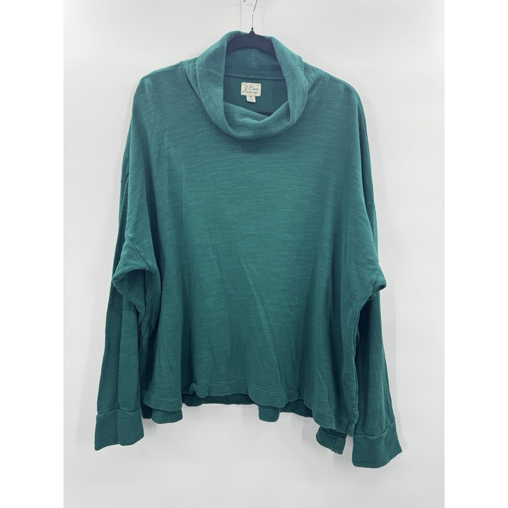 J Crew Womens 2X Vintage Fleece Sweatshirt Cowl Neck Lounge Cozy Comfort Soft